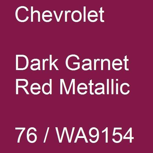 Chevrolet, Dark Garnet Red Metallic, 76 / WA9154.